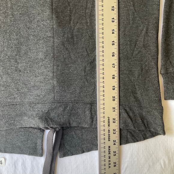 90 Degree by Reflex Women’s Long Sleeve Soft Blouse size S, Solid Gray,Open Back - Picture 4 of 6